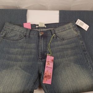 Nesso Jean's with vinyl and brass Embellishments